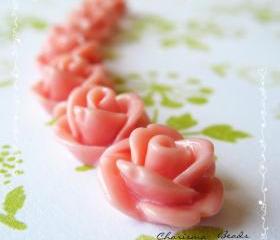 42 Resin Mini Roses Mum Flower Cabochons Accessory 10x6.5mm