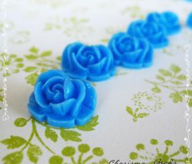 30 Resin Roses Cabochons Flower Accessory 18x17x8mm